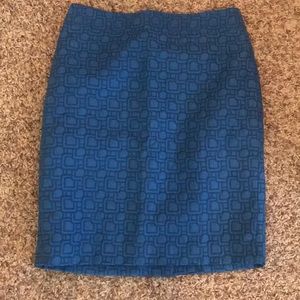 Ann Taylor blue pencil skirt